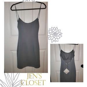 Grey spaghetti strap dress